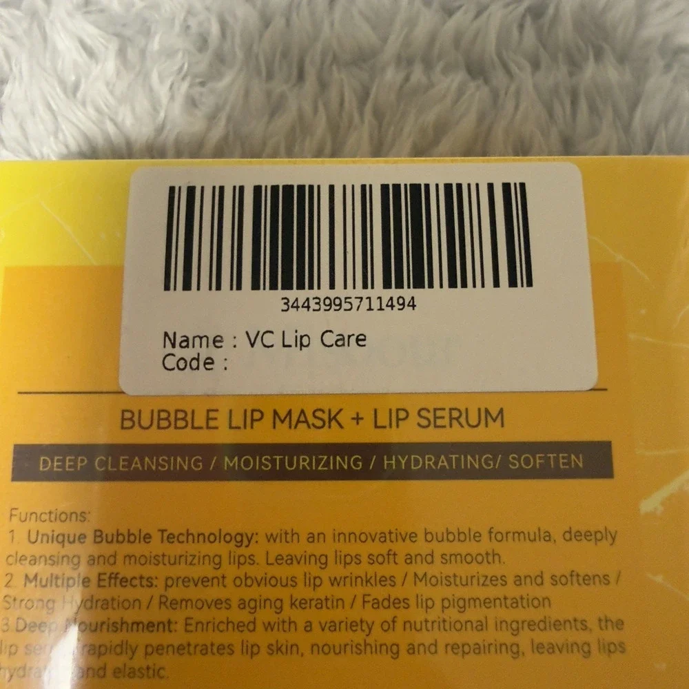 Misoour Lip Care 3 pack Set Bubble Lip Mask (1) & Lip Serum (2) .14 FL OZ Vit C
